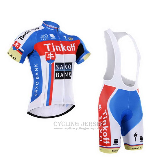 2015 Cycling Jersey Tinkoff Saxo Bank Champion Slovakia Short Sleeve and Bib Short